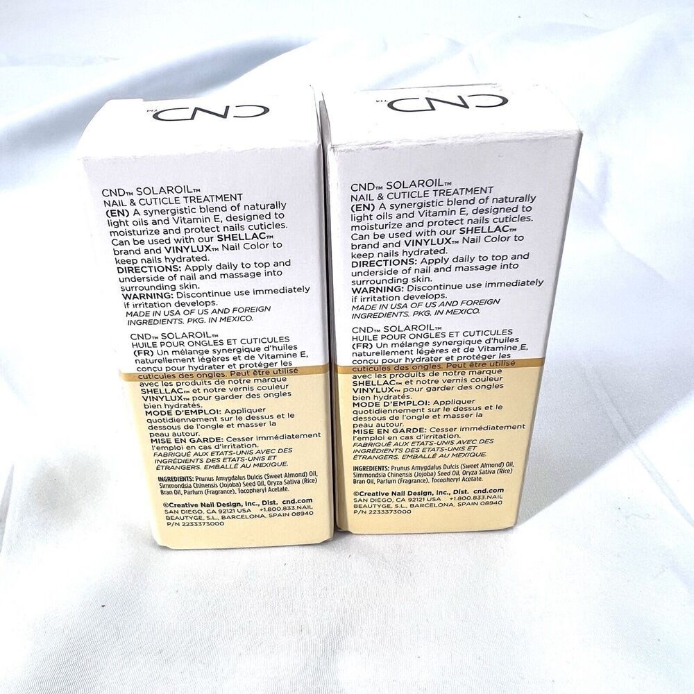 CND Solar Oil 0.5 oz/ 15 mL - Nail & Cuticle Conditioner Treatment - LOT OF 2 - Picture 3 of 3